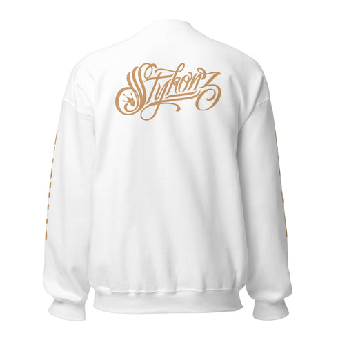 Men’s Graffiti Fleece Sweatshirt – Gold Scriptkonz | Hip - Hop Streetwear Sweatshirt - Stykonz Graffiti Streetwear